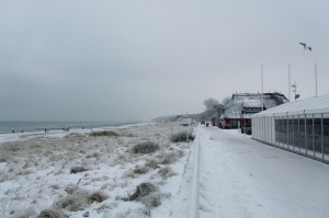 Strandpromenade von Kühlungsborn im Winter