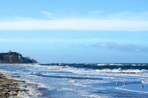 Der Ostseestrand in Kühlungsborn im Winter