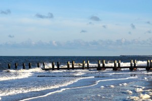 Ostsee Wellen in Kühlungsborn im Winter