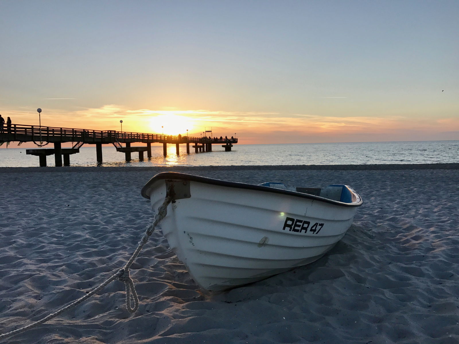 Sonnenuntergang am Strand von Rerik